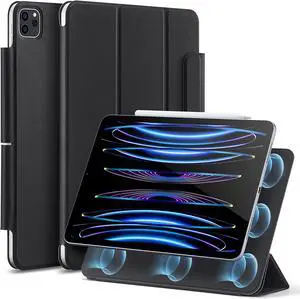ESR for iPad Pro 11 Inch Case, iPad 11 Pro Case (2022/2021/2020, 4th/3rd/2nd Generation), Convenient Magnetic Attachment, 2-Way Stand, Full Pencil 2 Support, Rebound Magnetic Case, Durable Black