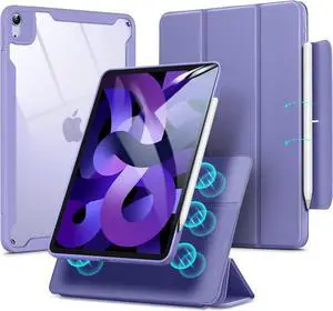 ESR Hybrid Case Compatible with iPad Air 5th Generation Case (2022)/4th Generation (2020), Detachable Magnetic Cover, Portrait and Landscape Stand, Pencil 2 Support, Rebound 360 Series, Lavender