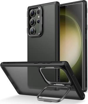 ESR for Samsung Galaxy S23 Ultra Case, S23 Ultra Phone Case with Stand, Built-in Camera Ring Stand, Military-Grade Protection, Case for Samsung S23 Ultra, Classic Kickstand Case, Frosted Black