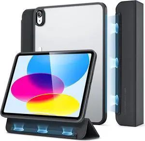 ESR for iPad (A16) 11th/10th Generation Case(2025/2022), Detachable Magnetic Cover, Smart Trifold Stand with Hard Shell Back, Slim and Light, Auto Wake/Sleep, Ascend Series, Frosted Black