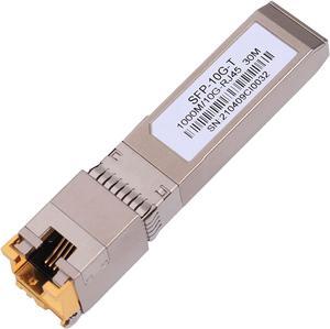 High-Speed 10GBase-T SFP+ Copper RJ45 Module - Up to 30m with CAT.6a/7, Transceiver Compatibility for  SFP-10G-T-S, Ubiquiti, Netgear, D-Link, Supermicro, TP-Link, Mikrotik, Unifi and More