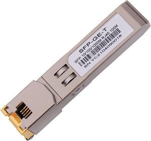 1000BASE-T Gigabit SFP to RJ45 Copper Ethernet Modular Transceiver for ,Meraki,Ubiquiti,D/TP Link,Supermicro,Netgear, 1.25G SFP-T CAT5E/CAT6 up to 100m Mikrotik S-RJ01