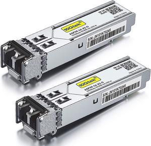 1.25G SFP 1000Base-SX, 850nm MMF, up to 550 Meters, for  GLC-SX-MMD/SFP-GE-S, Meraki MA-SFP-1GB-SX, Fortinet, Ubiquiti UniFi UF-MM-1G, Mikrotik S-85DLC05D, TP-Link TL-SM311LM and More, Pack of 2