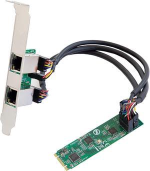 Dual 2.5 Gigabit M.2 M+B Key Ethernet Network Expansion Card