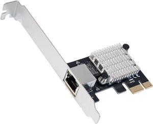 IO CREST 2.5 Gigabit Ethernet PCI Express PCI-E Network Interface Card 10/100/1000/25000 Mbps RJ45 LAN Intel I225 Chipset, Black (SY-PEX24076)