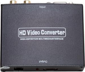 IO Crest VGA HD15 + Stereo RCA to HDMI 1.3 Converter Box Accessory Box, Black (SY-ADA31049)