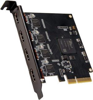 IO CREST Quad HDMI Video Capture Card PCI-e x4 Interface Multi-Channel Live Streaming