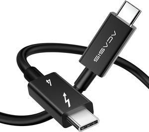 ACASIS USB4 Cable 0.98ft, 40Gbps Data Transfer, 100W PD Charging, 8K Video, Compatible with Thunderbolt 4/3, USB-C, USB4 Devices, Black (0.98ft/30cm)