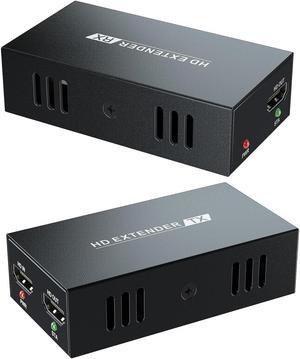 HDMI Extender 164ft/50m, Extend 1080P@60Hz Signal by Cat5e/6/7 Cable, Transmit Audio Video Sync, Support 3D,EDID, POC