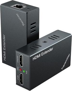 HDMI Extender 50m/164ft with Local Loop Out, Full HD 1080P@60Hz Over Cat 5/5e/6, POE, EDID,Transmitter + Receiver Included