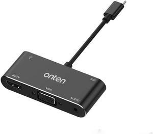 ONTEN USB C to HDMI VGA Adapter (5-in-1)