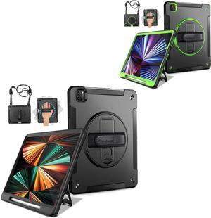 Case for iPad Pro 12.9 2021 5th Generation Black + Case for iPad Pro 11 2021 Green- Get 2