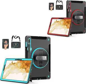 Case for Galaxy Tab S8 Case 2022 11inch Sky Blue + Red