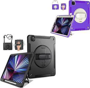 Case for iPad Pro 11 2021 3rd Generation Black+Purple