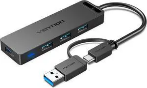 USB C Hub Extender, VENTION USB Type C to 4 Ports USB 3.0 Data Hub Splitter Compatible with MacBook Pro/Air, iPad Pro, Surface Pro, Laptop, PC