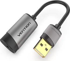 USB Sound Card, VENTION 3.5mm Sound Card External USB Audio Adapter Compatible with pc Windows 10, MAC, Linux, Laptops, Desktops, PS5