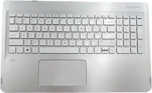 Replacement Laptop Upper Case Palmrest Backlit Keyboard Assembly Part for for HP Envy 15-w113cl X360 M6 15-W105WM 15T-W200 15-W110NR 15 W M6-W 807526-001 Sliver