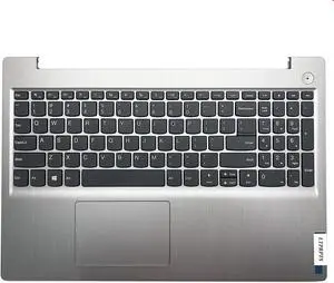 Replacement Laptop Upper Case Palmrest Non-Backlit Keyboard Touchpad Assembly Part for Lenovo IdeaPad 3 15IIL05 5ADA05 15IML05 5CB1D03689 Silver - OEM