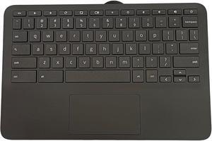 Replacement Laptop Upper Case Palmrest Keyboard Touchpad Assembly Part for HP Chromebook 11 G9 EE M47382-001 Black