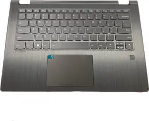 Replacement Laptop Upper Case Palmrest Backlit Keyboard Touchpad Assembly Part for Lenovo Flex 6-14IKB 6-14ARR Yoga 530-14 530-14IKB 530-14ARR 5CB0R08815 Grey