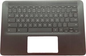Replacement Laptop Upper Case Palmrest Backlit Keyboard Assembly Part for HP Chromebook 14 G6 CB14 G6 L90460-001 Black
