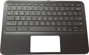 Replacement Laptop Upper Case Palmrest Non-Backlit Keyboard with WFC Assembly Part for HP Chromebook X360 11 G3 EE CB x360 11 G3 L92215-001 Black