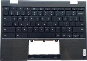 Replacement for Lenovo 100e Chromebook 2nd Gen 81MA Laptop Upper Case Palmrest Keyboard Assembly Part 5CB0T79741 Black - OEM