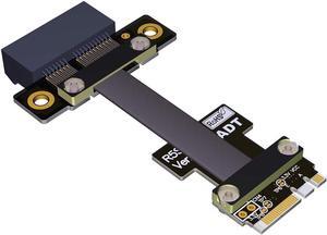 ADT-Link M.2 A.E Key A+E to PCI-e 1x x1 Riser Extender Adapter Card Ribbon Gen3.0 Cable AE Key A E for PCIE 3.0 x1 x4 x16 M2 Card (15cm)