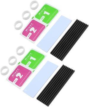 2/4/15pcs M.2 Solid State Hard Disk Heat Sink Aluminum for NGFF NVME PCIE 2280 SSD Solid State Drive (2pcs-Black)