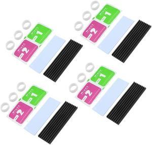 2/4/15pcs M.2 Solid State Hard Disk Heat Sink Aluminum for NGFF NVME PCIE 2280 SSD Solid State Drive (4pcs-Black)