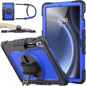 Case for Galaxy Tab S9 FE+ Plus 5G Tablet 12.4'' 2023 with Screen Protector Pencil Holder [360 Rotating Hand Strap] &Stand, Drop-Proof Case for Galaxy Tab S9 FE+ 12.4'', Blue1