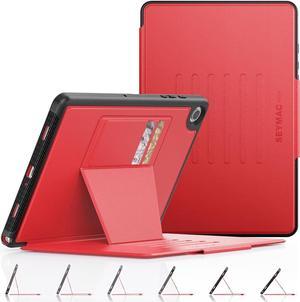 for Galaxy Tab A9+ Plus 5G Tablet Case 11'', Smart Auto Sleep Cover with Magnetic Multi-Angles Stand, Card Slot Case for Galaxy Tab A9 Plus/ A9+ 11'' SM-X210/X216/X218 (Red)