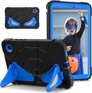 Shockproof Case for Galaxy Tab A9 8.7'' 2023,3-Layer Silicone+PC Hybrid Rugged Heavy Duty Kickstand Kids Friendly Drop Protection Children Boys for  Galaxy Tab A9 2023 (Black+Blue)