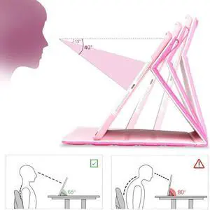 for iPad 9.7 Inch 6th/5th Generation 2018/2017 Case,iPad air 2/iPad Air, Crown Bling Diamond Cute PU Leather Smart Auto Sleep/Wake Folio Stand Shockproof Cover for Apple iPad 9.7 Inch (Pink)