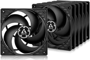 ARCTIC P12 (5 Pack) - 120 mm Case Fan, Pressure-optimised, Quiet Motor, Computer, Fan Speed: 1800 RPM - Black