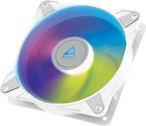 ARCTIC P14 PWM PST A-RGB - Case Fan, 140 mm PWM, Optimised for Static Pressure, Semi-Passive: 200-1900 RPM (0 RPM <5%), 5V 3 Pin A-RGB LED, Single Fan - White