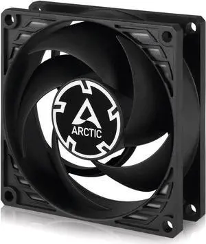 ARCTIC P8 TC - 80 mm Case Fan with Temperature Control, Pressure-Optimised, Very Quite Motor, Computer, Fan Speed: 500-3000 RPM - Black