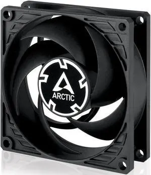 ARCTIC P8 Max - PC Fan, High-Performance 80 mm case Fan, Server Fan, PWM-Controlled 500-5000 RPM, Optimised for Static Pressure, 0dB Mode, Double Ball Bearing - Black