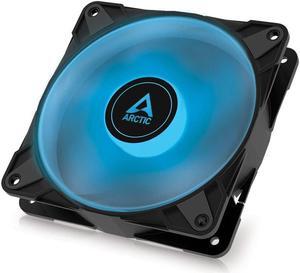 ARCTIC P12 PWM PST RGB - 120 mm PWM case Fan Optimized for Static Pressure, case Fan, semi-Passive: 200-2000 RPM, 12V 4 pin RGB LED, Single Fan - Black