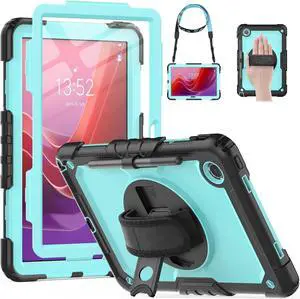 for  Tab M11 Case with Screen Protector/Rotating Hand Strap/Stand, 3-Layer Protective  Tab M11 Tablet Case (TB-330FU/TB-330XU) Cover 2024, Light Blue
