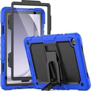 Shockproof Case for  Galaxy Tab A9 Plus Case 11 Inch with Screen Protector/Built-in Stand [3-Layer Drop Poof] Protective  A9 Plus Tablet Case SM-X210/X216/X218 Cover - Blue