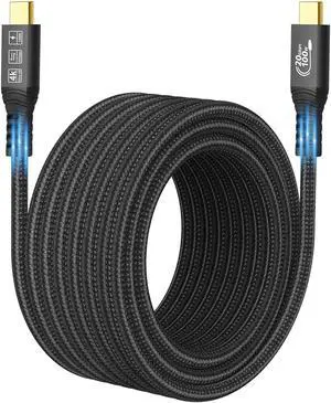 Long Type C to C Cable 16.4FT, 20Gbps/100W/USB C 3.2 Gen 2 Cable, 4K@60Hz Video and Audio Output Cord, 20V/5A USB C to C Male Cable, Suport Thunderbolt 3 for MacBook Pro, Dell, Arzopa, Galaxy