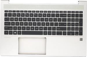 Replacement Upper Case Palmrest for H-P Probook 450 455 G8 Series Laptop Top Cover Backlit Keyboard Assembly M21742-001 Silver