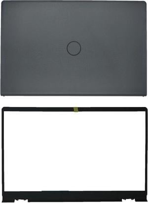 Replacement LCD Back Cover with Front Bezel for D-ELL Inspiron 15 3510 3511 3515 3520 Laptop Top Case Rear Lid 00WPN8 09WC73 Black