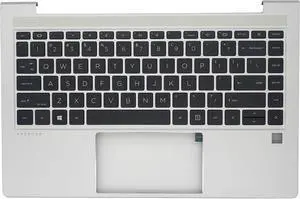 Replacement Upper Case Palmrest for H-P Probook 440 445 G9 Series Laptop 14'' Notebook Non-Backlit Keyboard Assembly N01286-001 Silver