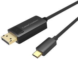USB C to DisplayPort Cable 6FT [4K@60Hz, 2K@165Hz, 2K@144Hz], CableCreation USB Type C to DP 1.2 Cord Thunderbolt 3/4 Compatible with iPhone 16 15 Pro Max Plus MacBook Pro Air iPad Pro iMac XPS Galaxy