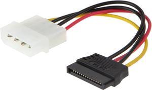 CableCreation Molex to SATA, [5-Pack] 4-Inch 4 Pin Molex to SATA Power Cable Adapter