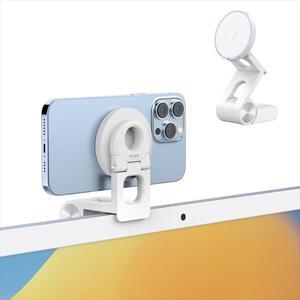 Continuity Camera Mount for Desktop Monitor & iMac, Detachable iPhone Webcam Mount, Adjustable Magnetic Phone Stand for iPhone 16 Pro Max Plus Mini 15/14/13/12 and Mac OS Ventura