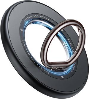 Magnetic Phone Ring Holder Grip - 360° Rotate Mag-Safe Phone Grip for Hand Kickstand, Magnetic Finger Ring Grip Stand Holder, Compatible with iPhone 16 Pro Max Plus, 15 14 13 12 Series