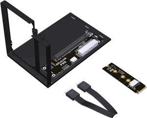 PCIe 4.0 M.2 NVMe to Oculink(SFF-8611/SFF-8612) to PCI Express x16 eGPU Adapter for GPD Win Max2 External Graphics Card & SSD (F9G-BK7+F4C+F9934-25cm)